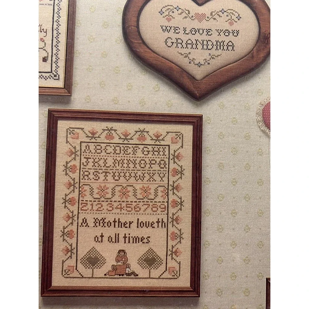The Heart Of The Family Counted Cross Stitch Patterns~Leaflet~ Studio 7 1987
